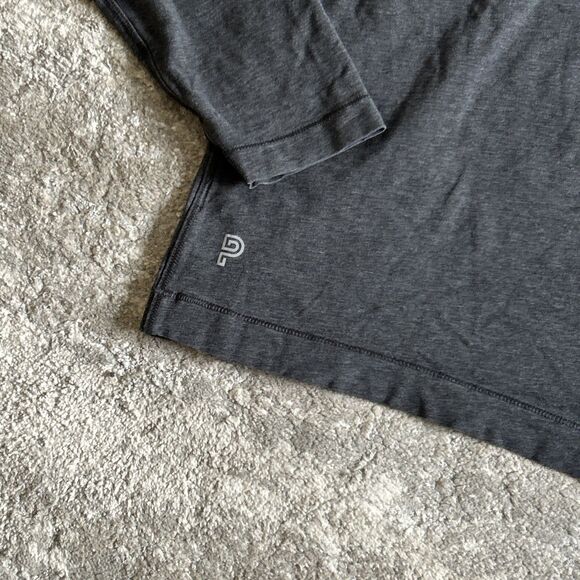 Public Rec Shirt Mens Small Charcoal Gray Hooded Performance Pima Cotton Tencel - Picture 7 of 9